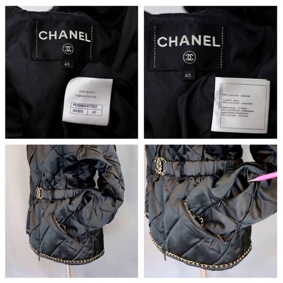 CHANEL 40 COCO BLACK NEIGE PUFFER COAT 31 RUE CAMBON METIERS D'ART 2019/20 - Picture 12 of 14